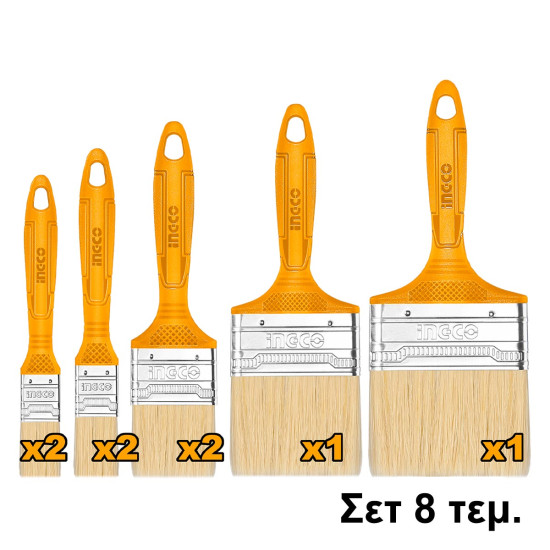 INGCO Πινέλα Λαδομπογιάς σετ 8 τεμ CHPTB7860801