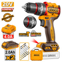 INGCO Κρουστικό Δραπανοκατσάβιδο Compact Μπαταρίας 20V Li-Ion 76Nm CIDLI207686E