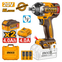 INGCO Μπουλονόκλειδο Κρουστικό Μπαταρίας 20V Li-Ion 550-700Nm CIWLI2055E