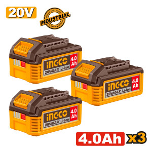 INGCO Μπαταρίες 20V 4.0Ah Li-Ion 3 τεμ COSLI251296E