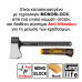 INGCO Τσεκούρι σφυρήλατο 600g με anti vibration εργονομική λαβή HAX081600L