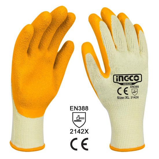 INGCO Γάντια εργασίας Β.Τ. αντιολισθητικό Latex XL HGVL05-XL