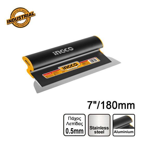 INGCO Σπάτουλα στοκαρίσματος - ξύστρα inox 7"/180mm με λαβή αλουμινίου HSCL00701