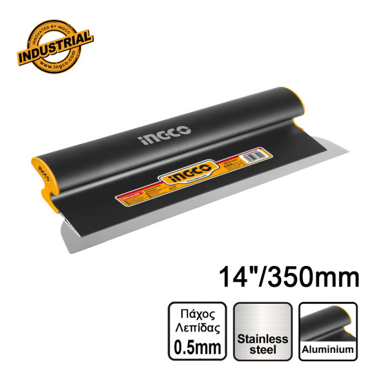 INGCO Σπάτουλα στοκαρίσματος - ξύστρα inox 14"/350mm με λαβή αλουμινίου HSCL01401