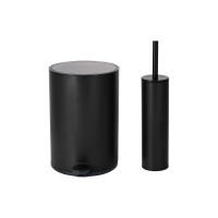 SIDIRELA  Πεντάλ & Πιγκάλ σετ "ΖΕΝ" 6lit. Soft Close BLACK E-4732