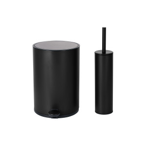 SIDIRELA  Πεντάλ & Πιγκάλ σετ "ΖΕΝ" 6lit. Soft Close BLACK E-4732
