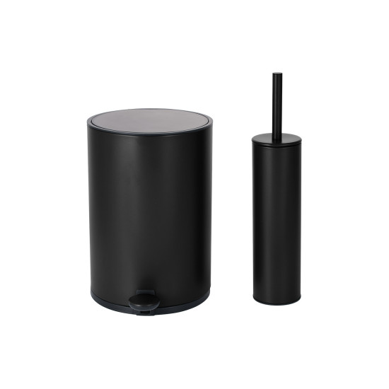 SIDIRELA  Πεντάλ & Πιγκάλ σετ "ΖΕΝ" 6lit. Soft Close BLACK E-4732