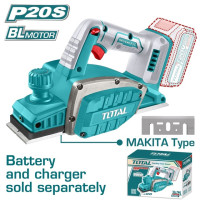   TOTAL επαγγελματική πλάνη μπαταρίας Li-ion 20V χωρίς μπαταρία και φορτιστή (TRLI20401)