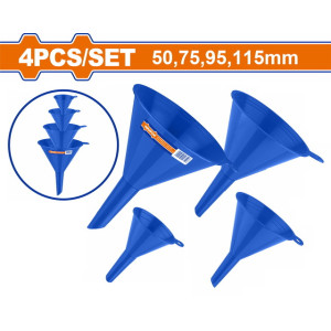 WADFOW Σετ πλαστικά χωνιά Φ-50/75/95/115mm  4τεμ WUFS2304
