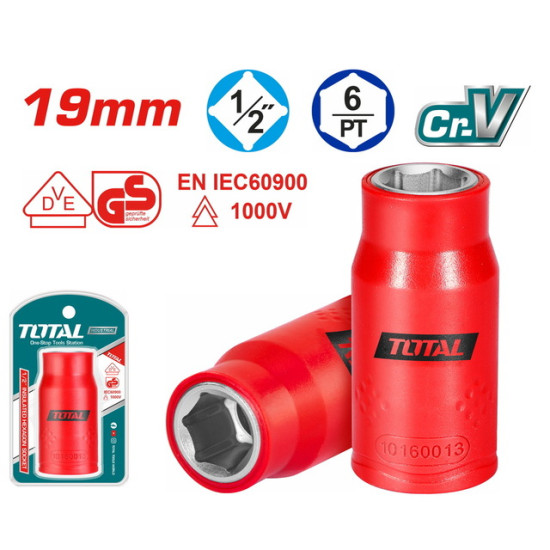 TOTAL Καρυδάκι εξάγωνο 1/2" 19mm 1000V VDE THIHAST12191