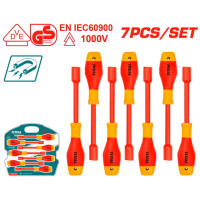 TOTAL Σετ κατσαβίδια καρυδάκια 1000V VDE 7 ΤΕΜ THKISD0701